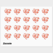 gemarmerd hart sticker (Vel)