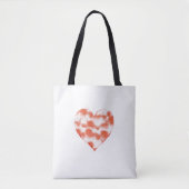 gemarmerd hart tote bag (Voorkant)