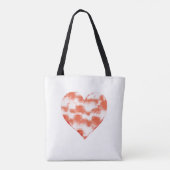 gemarmerd hart tote bag (Achterkant)