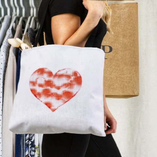 gemarmerd hart tote bag