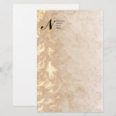  gemarmerd Initiaal Briefpapier (Voorkant / Achterkant)