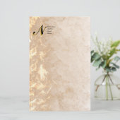  gemarmerd Initiaal Briefpapier (Staand voorkant)