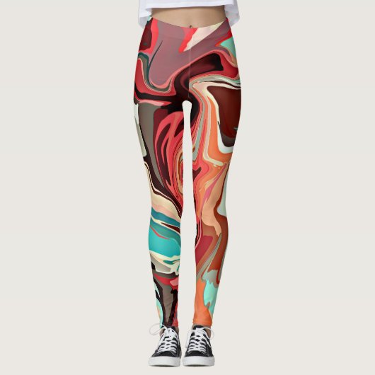 gemarmerd leggings (Voorkant)
