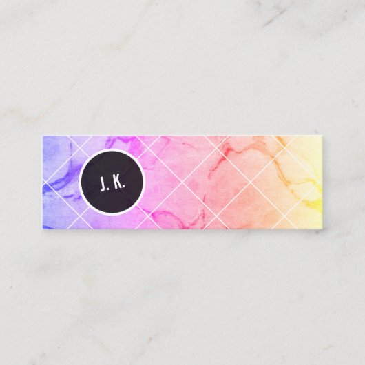 gemarmerd mini visitekaartje (Voorkant)