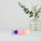 gemarmerd mini visitekaartje (Staand voorkant)