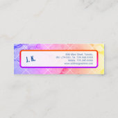 gemarmerd mini visitekaartje (Achterkant)