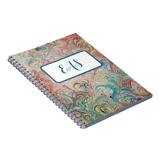  gemarmerd Notitieboek met Monogram (Rechterzijde)