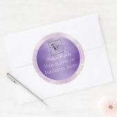 Gemarmerd Paarse gepersonaliseerde Label (Envelop)