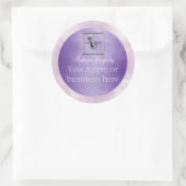 Gemarmerd Paarse gepersonaliseerde Label (Tas)