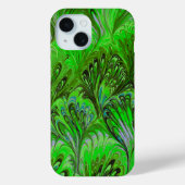 GEMARMERD PAPIER, ABSTRACT GROEN PAUWENPATROON Case-Mate iPhone CASE (Achterkant)