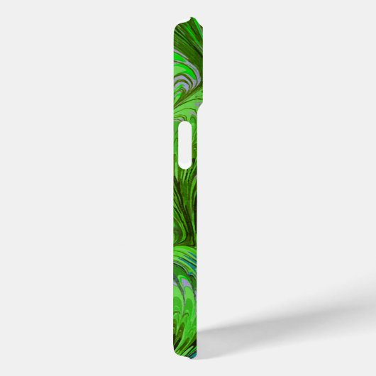 GEMARMERD PAPIER, ABSTRACT GROEN PAUWENPATROON Case-Mate iPhone CASE (Achterkant / Rechts)