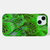 GEMARMERD PAPIER, ABSTRACT GROEN PAUWENPATROON Case-Mate iPhone CASE (Achterkant (horizontaal))