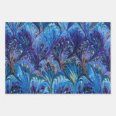 GEMARMERD PAPIER, ABSTRACT ROZE BLAUW GEEL PATROON INPAKPAPIER VEL (Voorkant 3)