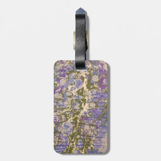 gemarmerd papier bagagelabel (Achterkant verticaal)