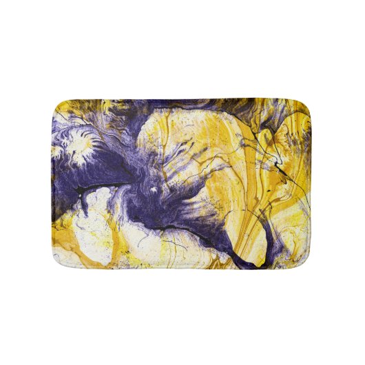 Gemarmerd papier: heldere acryl kunst badmat (Voorkant)