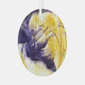 Gemarmerd papier: heldere acryl kunst glas ornament (Voorkant links)