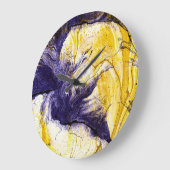 Gemarmerd papier: heldere acryl kunst grote klok (Hoek)