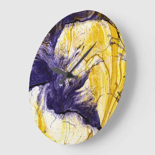 Gemarmerd papier: heldere acryl kunst grote klok (Hoek)