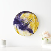 Gemarmerd papier: heldere acryl kunst grote klok (Huis)