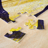 Gemarmerd papier: heldere acryl kunst legpuzzel (Zijkant)