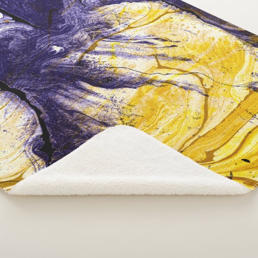 Gemarmerd papier: heldere acryl kunst sherpa deken (3/4)