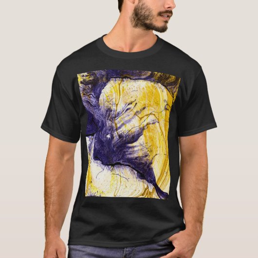 Gemarmerd papier: heldere acryl kunst t-shirt (Voorkant)