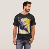 Gemarmerd papier: heldere acryl kunst t-shirt (Voorkant volledig)