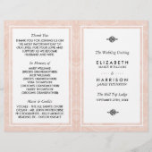 Gemarmerd Roos Elegant Vintage Trouwprogramma (Voorkant)