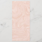 Gemarmerd Roos Elegant Vintage Wedding Menu (Achterkant)