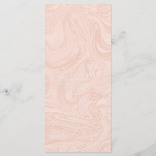 Gemarmerd Roos Elegant Vintage Wedding Menu (Achterkant)