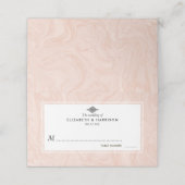Gemarmerd Roos Elegant Vintage Wedding Plaatskaartje (Buitenkant ongevouwen)