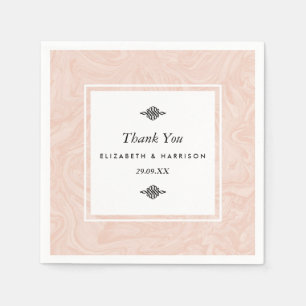 Gemarmerd Roos Elegant Vintage Wedding Servetten