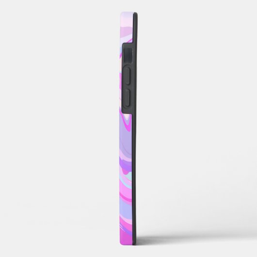 Gemarmerd Roze Paars Turquoise Case-Mate iPhone Case (Achterkant / Links)