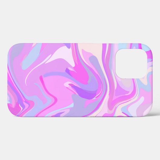 Gemarmerd Roze Paars Turquoise Case-Mate iPhone Case (Achterkant (horizontaal))