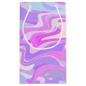 Gemarmerd Roze Paars Turquoise Klein Cadeauzakje (Achterkant)