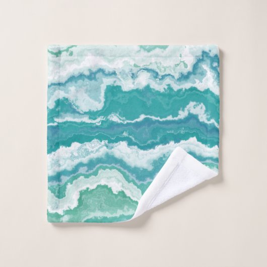 gemarmerd schuimrubber: zee bad handdoek (Wasdoekje)