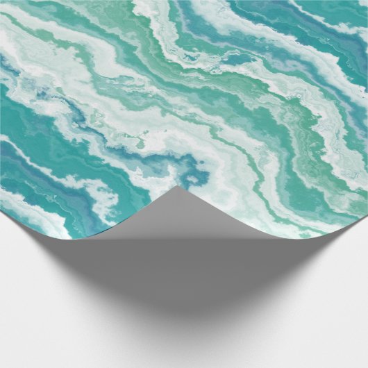 gemarmerd schuimrubber: zee cadeaupapier (Hoek)