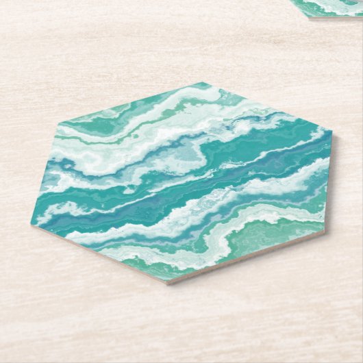 gemarmerd schuimrubber: zee kartonnen onderzetters (Schuin)