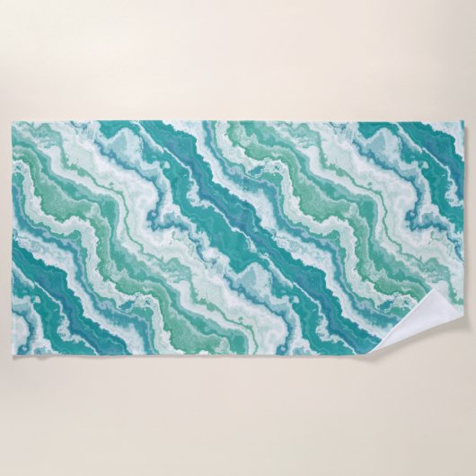 gemarmerd schuimrubber: zee strandlaken (Voorkant)