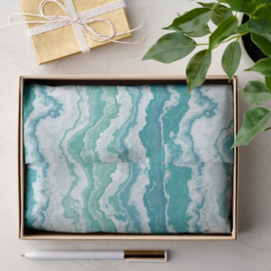 gemarmerd schuimrubber: zee tissuepapier (Geschenk)