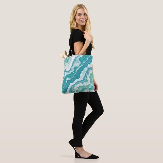 gemarmerd schuimrubber: zee tote bag (Op model)
