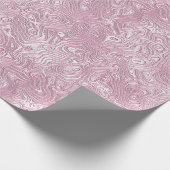 Gemarmerd Silk Moire Patroon in Dusty Pink Cadeaupapier (Hoek)