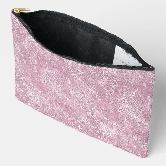 Gemarmerd Silk Moire Patroon in Dusty Pink Etui (Open)