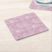 Gemarmerd Silk Moire Patroon in Dusty Pink Kartonnen Onderzetters (Schuin)