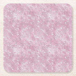 Gemarmerd Silk Moire Patroon in Dusty Pink Kartonnen Onderzetters