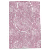 Gemarmerd Silk Moire Patroon in Dusty Pink Medium Cadeauzakje (Voorkant)