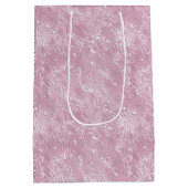 Gemarmerd Silk Moire Patroon in Dusty Pink Medium Cadeauzakje (Achterkant)