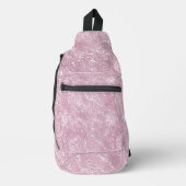 Gemarmerd Silk Moire Patroon in Dusty Pink Sling Bag (Voorkant)