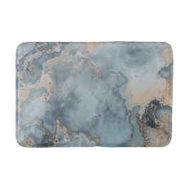 Gemarmerd Stof Blauw Grijs Beige Modern Badmat