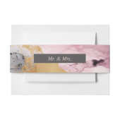 Gemarmerd stoffig Roos Zwart Goud Abstract Uitnodigingen Wikkel (Voorkant Voorbeeld)